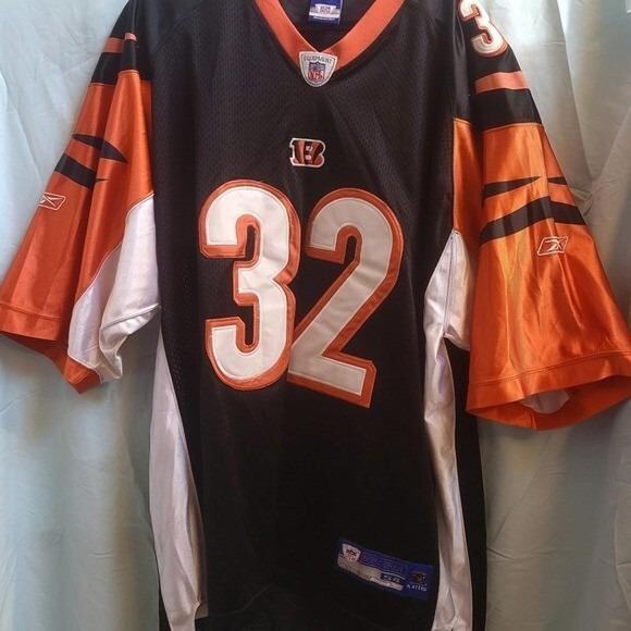 NFL Other - VTG Reebok Rudi Johnson Cincinnati Bengals Black and Orange Equipment Jersey